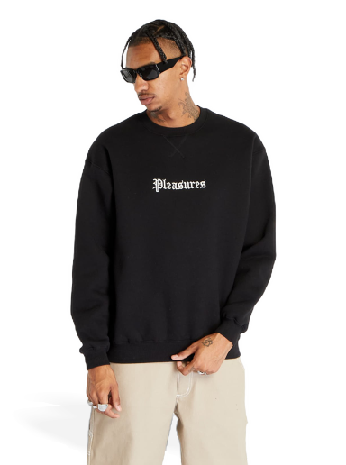 Sweatshirt Pleasures Recipe Crewneck Black Svart | P23F021 BLACK