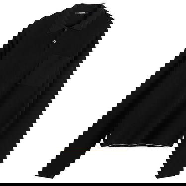 Polotröja Jacquemus Knitted Polo Shirt Svart | 25HPOM00603AK00274-990, 0