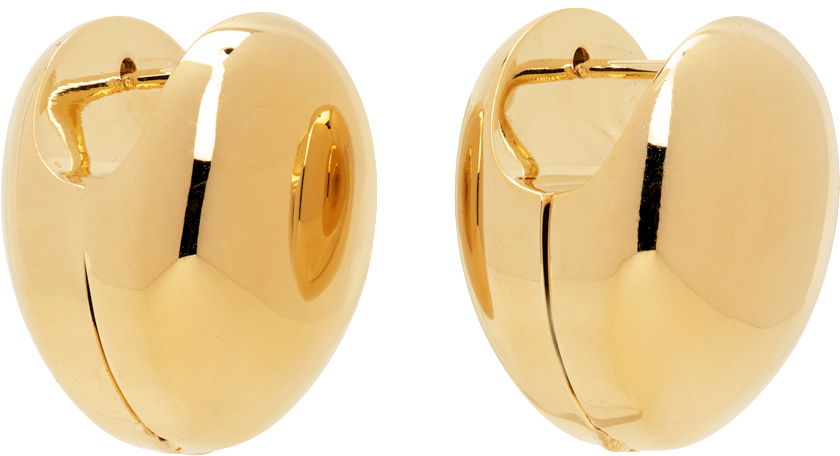 Örhängen Bottega Veneta Hoop Earrings Beige | 754325 VAHU0, 1