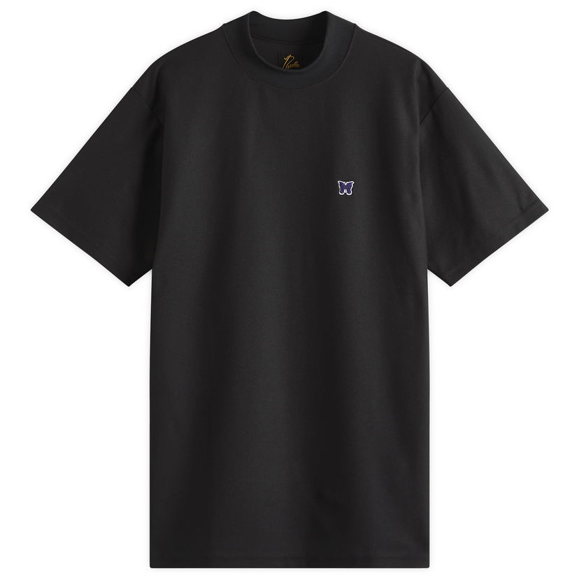 T-shirt Needles Needles Mock Neck T-Shirt, Size Medium Svart | QV353-C