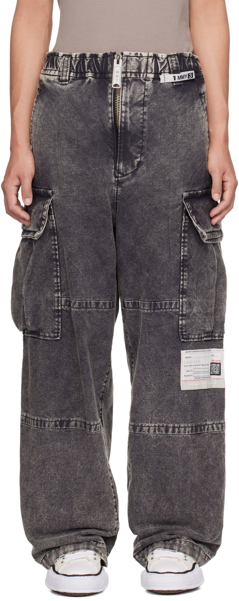 Cargo byxor Maison MIHARA YASUHIRO Maison MIHARA YASUHIRO Military Cotton Cargo Pants Grå | A13PT055
