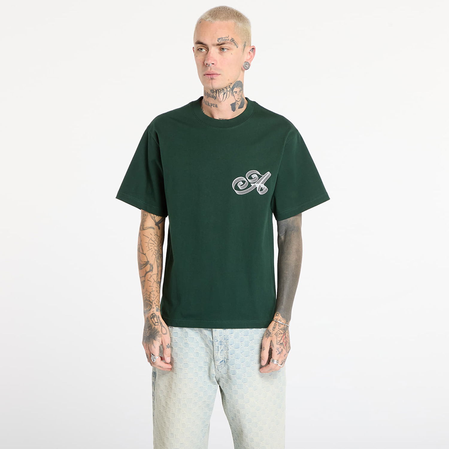 T-shirt Awake NY Script Tee Grön | AWK-FW25-TS002 -GRE, 0