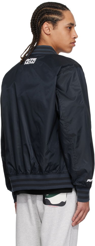 Bomberjacka AAPE by A Bathing Ape AAPE by A Bathing Ape 'AAPE Now' Varsity Bomber Jacket Mörkblå | AAPLJM7702XXNNYD, 2