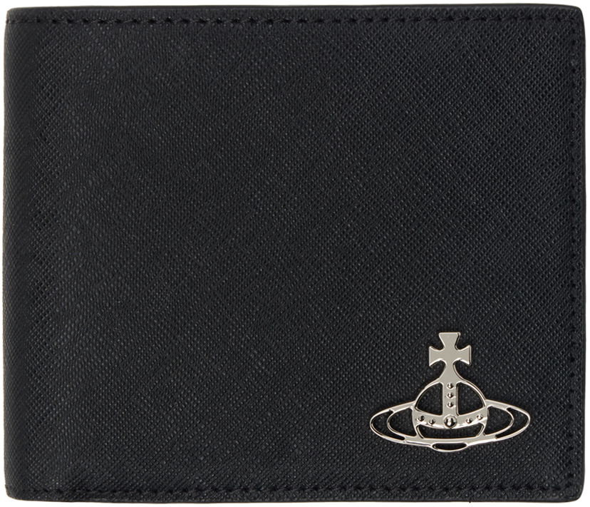 Plånbok Vivienne Westwood Black Billfold Saffiano Wallet Svart | 5115002PM-L001N-