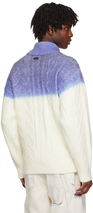 Sweater ADER ERROR Gradient Oversized Polo Sweater Blå | BMADFWKT0101IV, 2