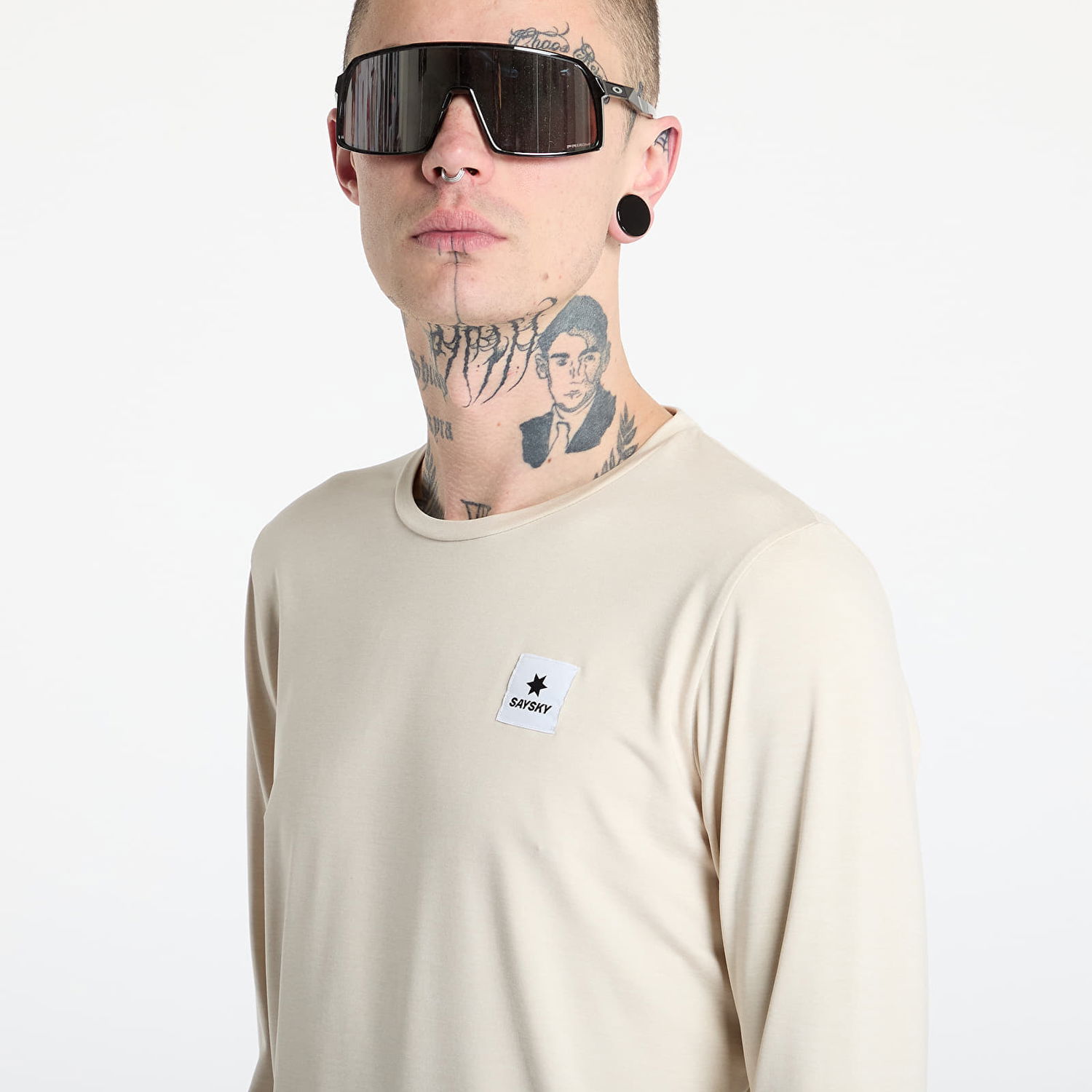T-shirt Saysky SAYSKY Statement Pace Long Sleeve T-Shirt Beige | NMRLS22C8002, 1