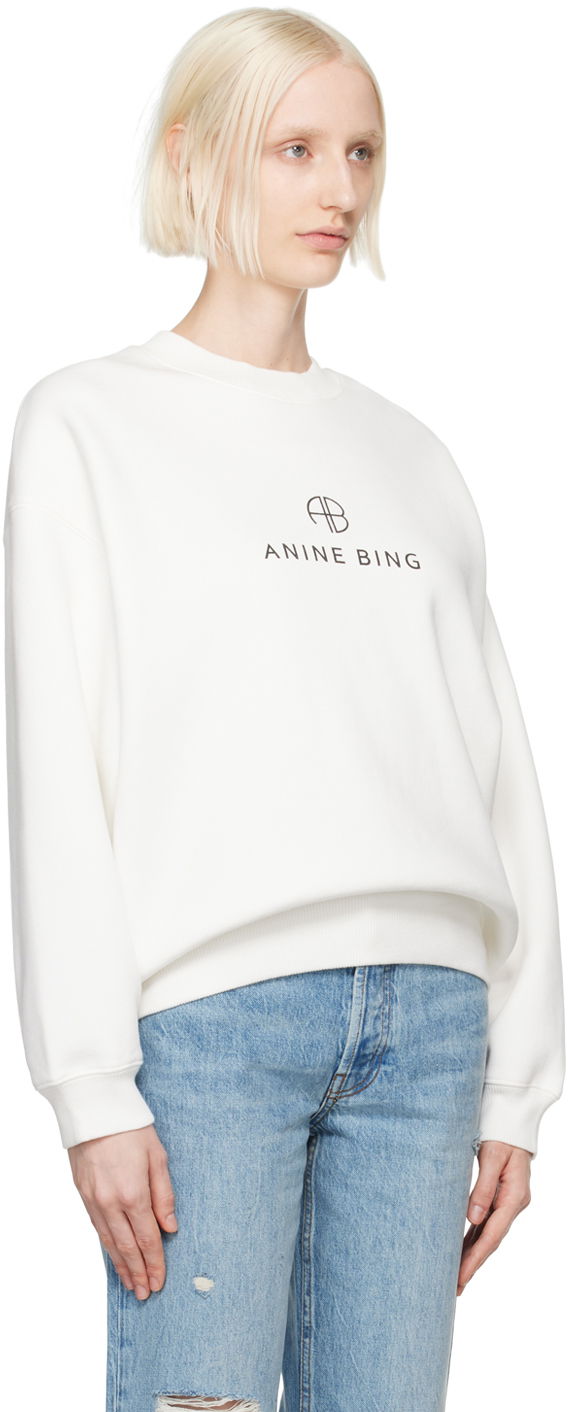 Sweater Anine Bing ANINE BING Jaci Sweatshirt Vit | A-08-10077-IVY1, 1