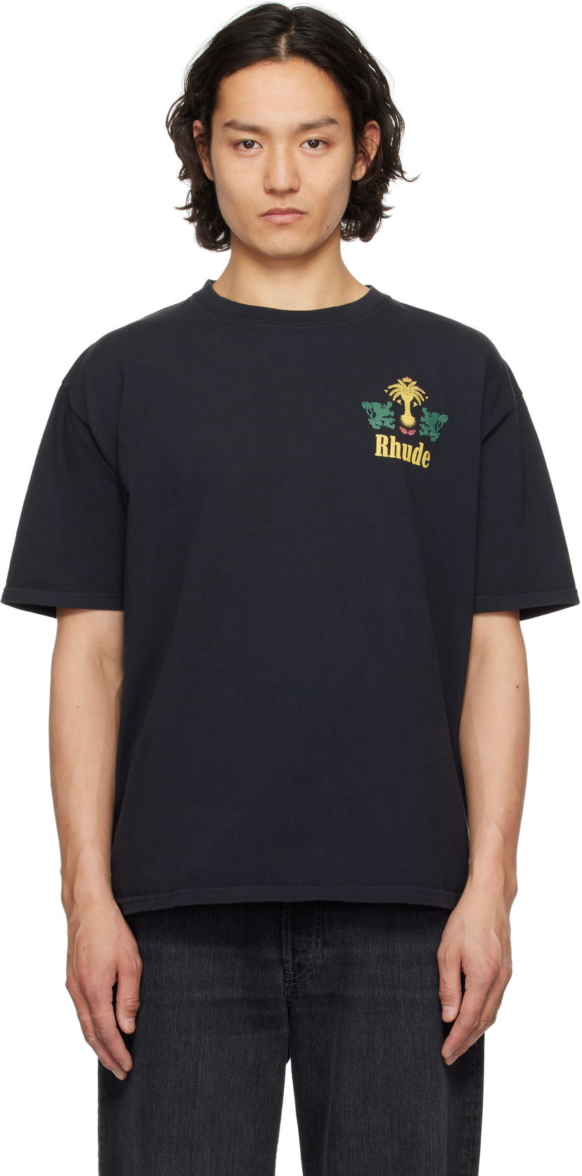 T-shirt Rhude Rhude Tobacco Graphic T-Shirt Svart | RHSS25TT09012