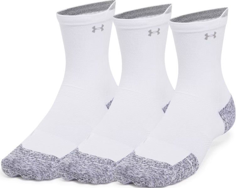Strumpor Under Armour Run Cushion 3-Pack Crew Socks Vit | 1387043-101