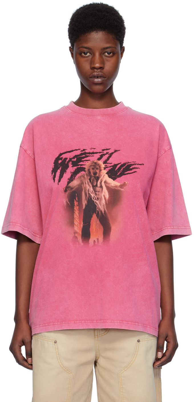 T-shirt We11done We11done Vintage Horror Graphic T-Shirt Rosa | WD-TT0-24-723-U-PK