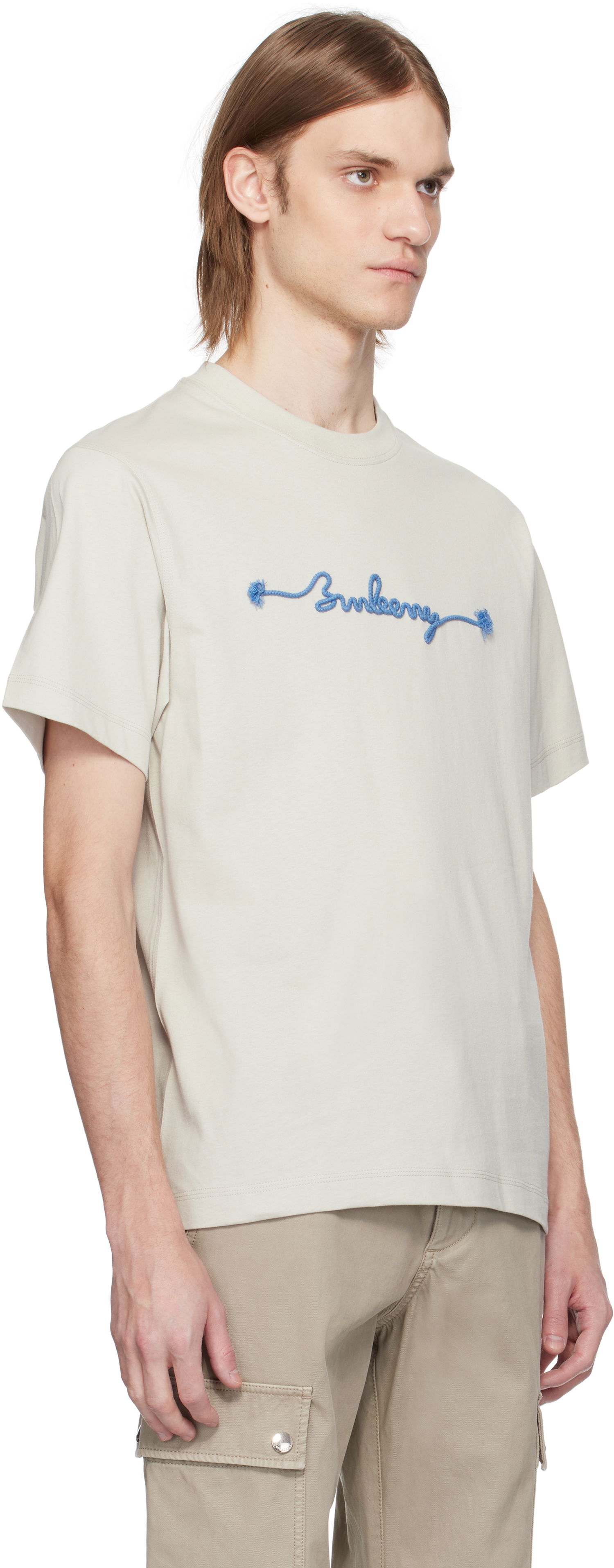 T-shirt Burberry Burberry Knot Logo Cotton T-Shirt Beige | 8106294, 1