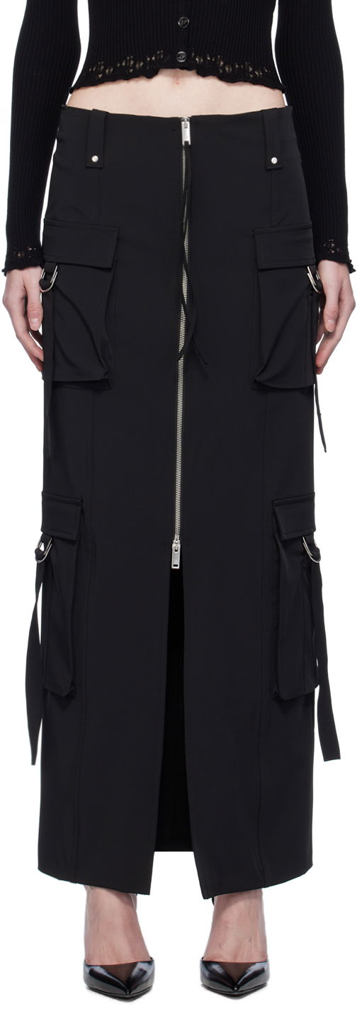 Kjol Blumarine Blumarine Cargo Maxi Skirt Svart | A344G010A