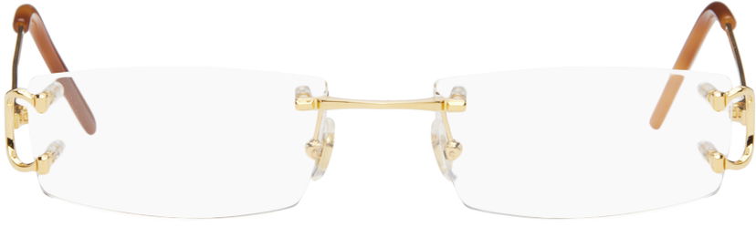 Solglasögon Cartier Rectangular Glasses Beige | CT0092O