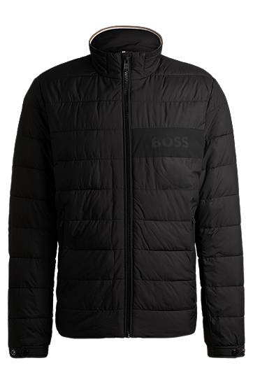 Pufferjacka BOSS Regular-Fit Water-Repellent Jacket Svart | 50519237