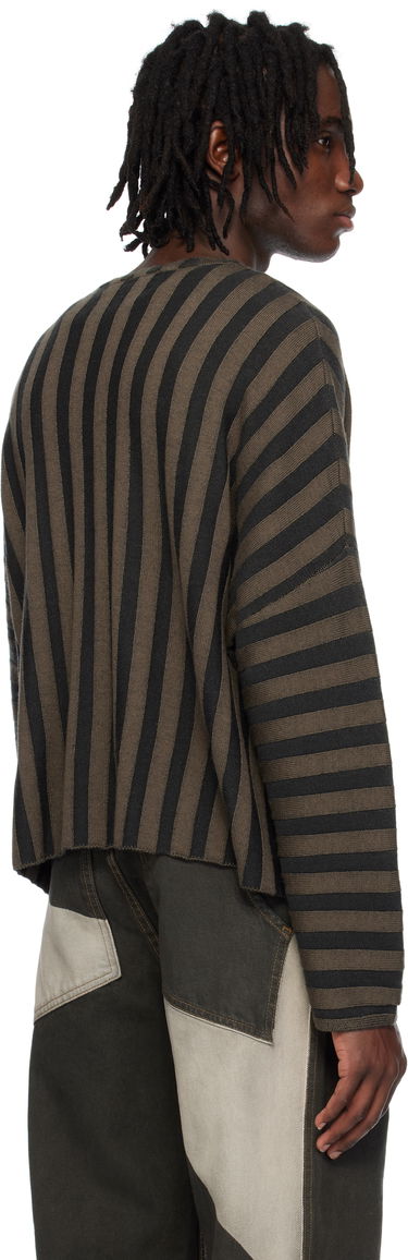 Sweater Eckhaus Latta Eckhaus Latta Striped Knit Sweater Brun | 8026-EL-PS25-B - BOG, 2