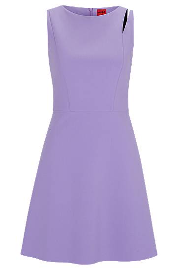 Klä BOSS Mini Dress with Cut-Out Shoulder Purpur | 50516756