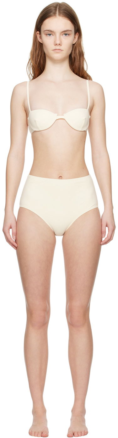 Badkläder TOTEME TOTEME Sweetheart Neck Bikini Beige | 223-881-795 / 223-889-795