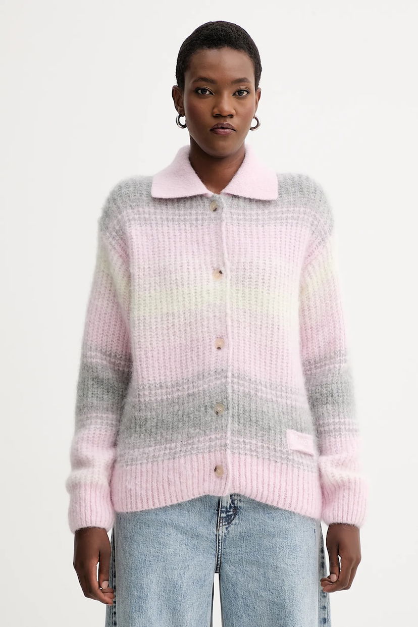 Sweater KENZO Kenzo Striped Knit Cardigan Rosa | FF62CA7043CG