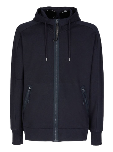 Sweatshirt C.P. Company Diagonal Raised Fleece Goggle Hoodie Mörkblå | 12CMSS082A005086W888