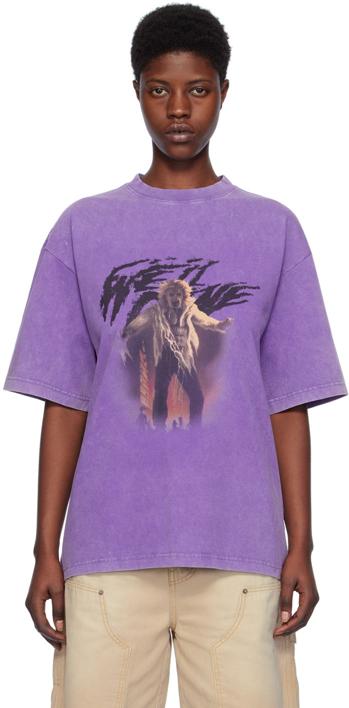 T-shirt We11done We11done Vintage Horror Graphic T-Shirt Purpur | WD-TT0-24-723-U-PP