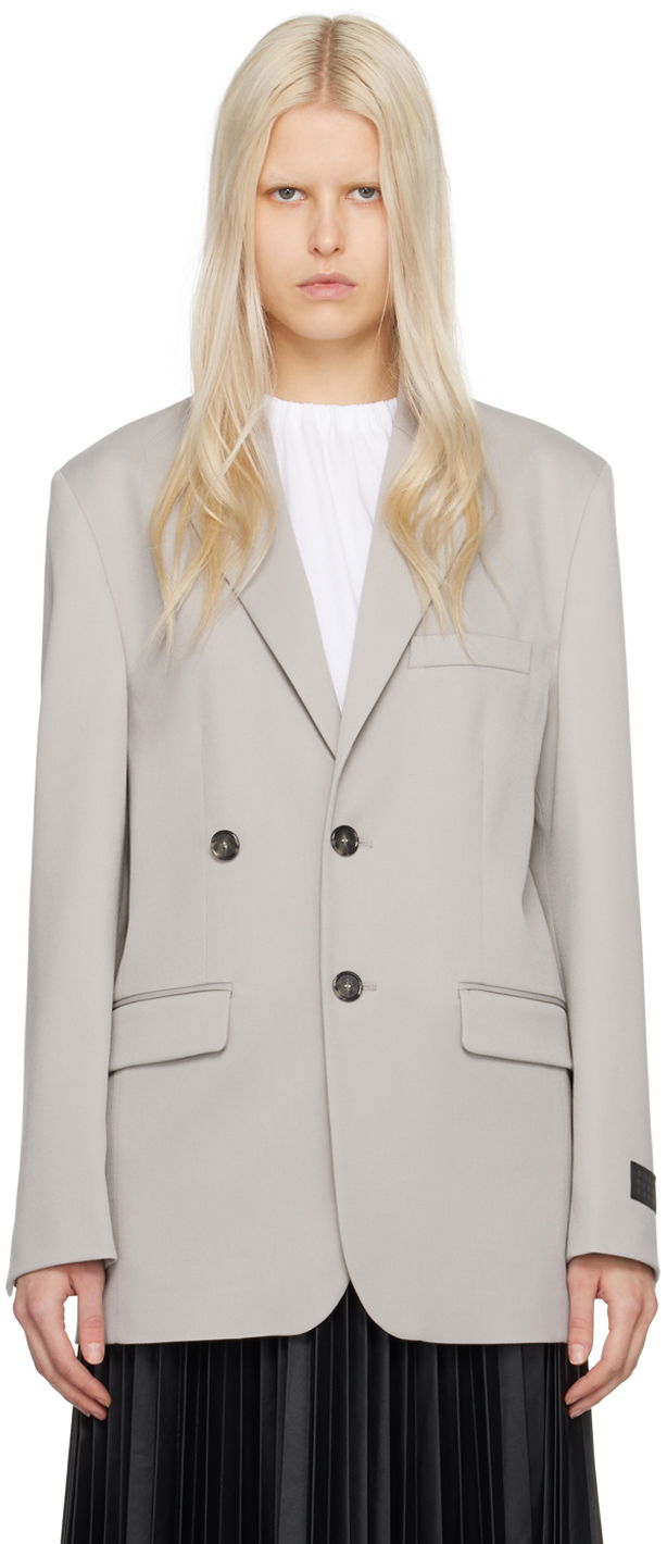 Rockar Maison Margiela MM6 Double-Breasted Blazer Grå | S52BN0130 S47848