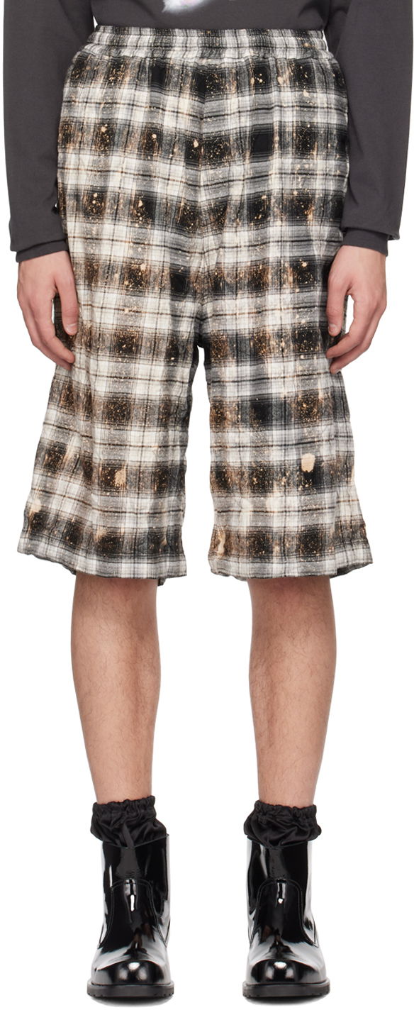 Shorts We11done We11done Crinkled Check Shorts Flerfärgad | WD-PT1-23-254-U-BK
