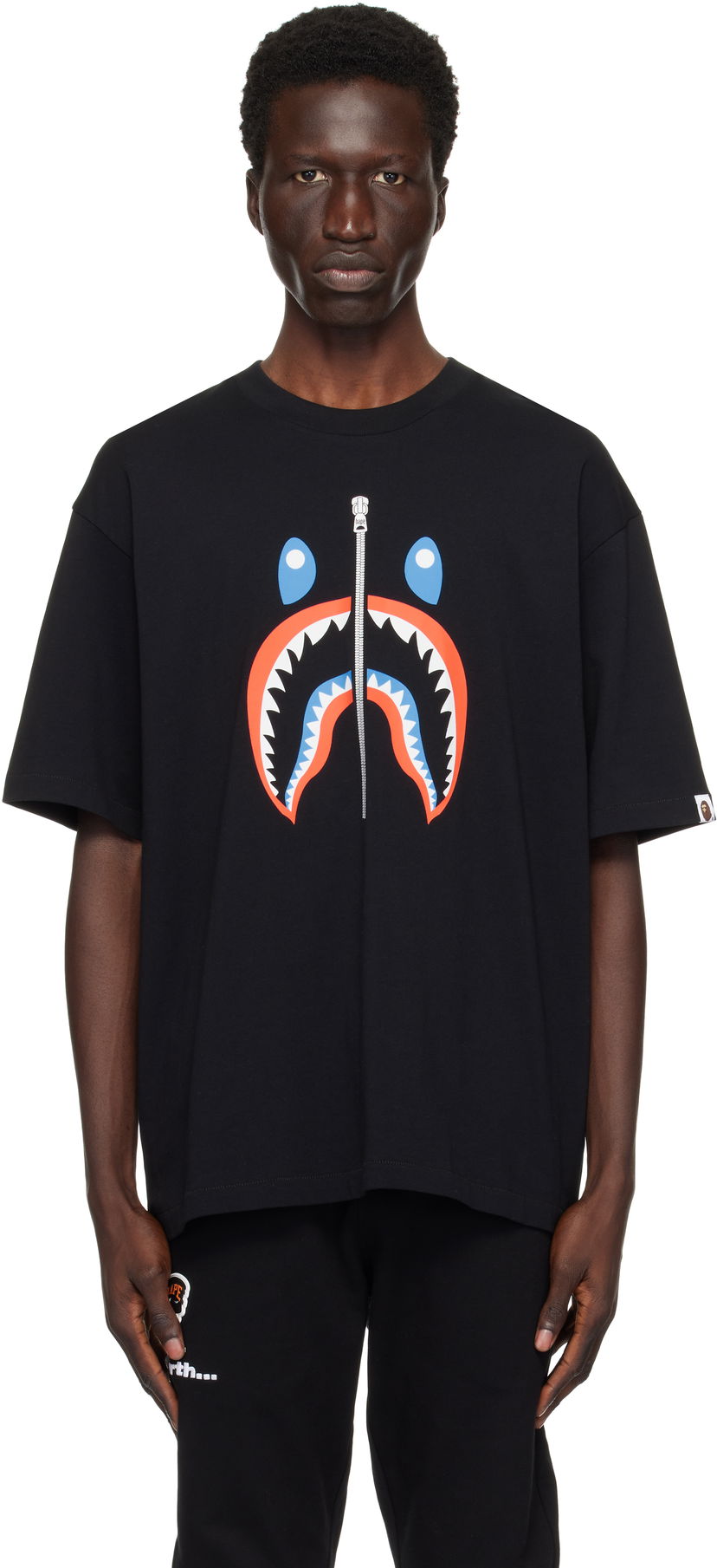 T-shirt BAPE Shark Graphic T-Shirt Svart | 001TEK701309M