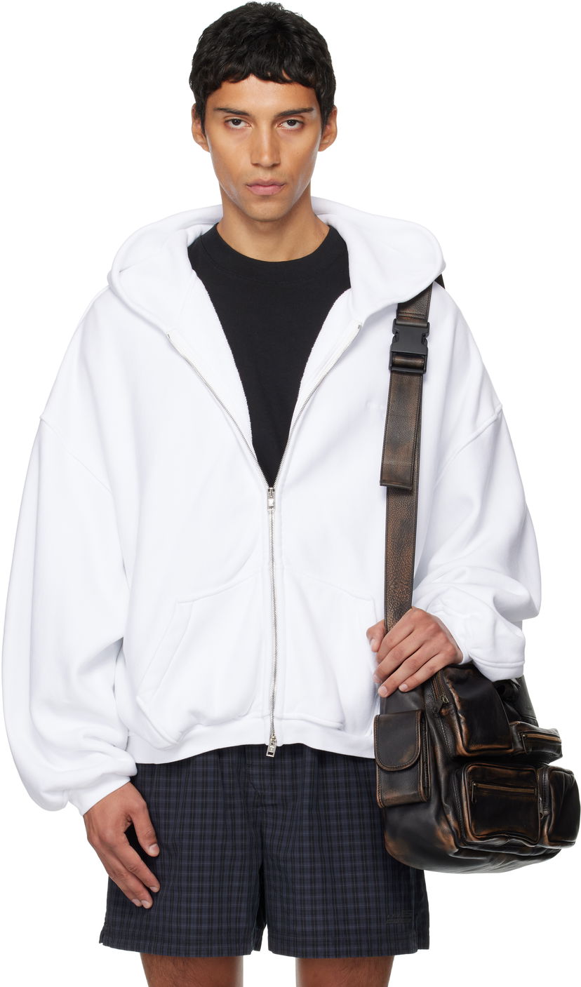 Sweatshirt Alexander Wang Alexander Wang Zip Hoodie Vit | UCC3252065