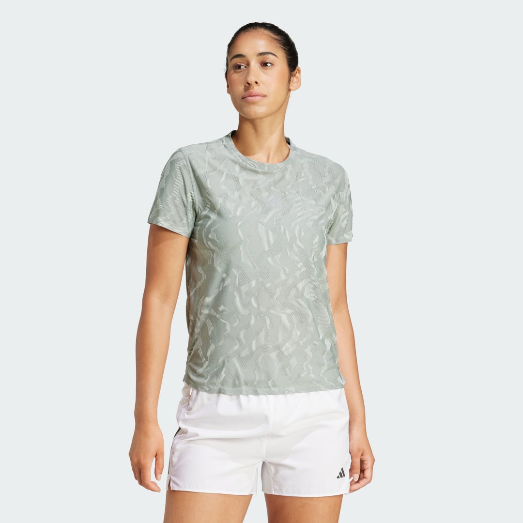 T-shirt adidas Performance Ultimate Running Engineered Tee Grön | JD7789, 0