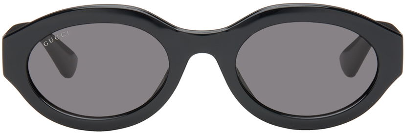 Solglasögon Gucci Black Oval Sunglasses Svart | GG1579S-001