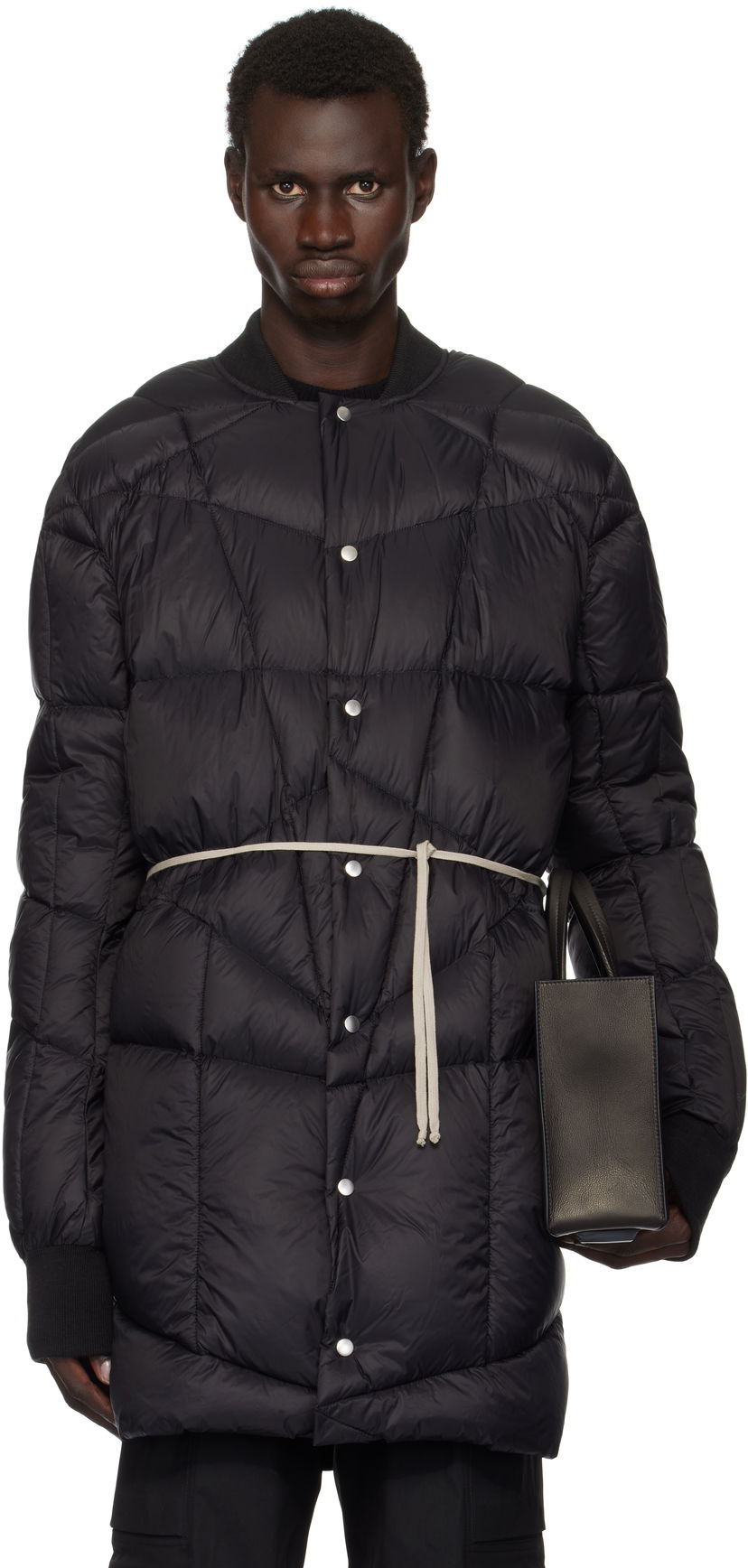 Pufferjacka Rick Owens Flight Liner Down Coat Svart | RR02D6915 NPD2
