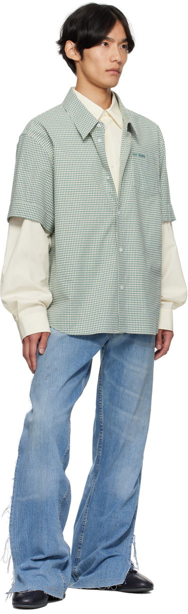 Skjorta We11done We11done Detachable Sleeves Shirt Grön | WD-SH2-25-181-M-BG, 3