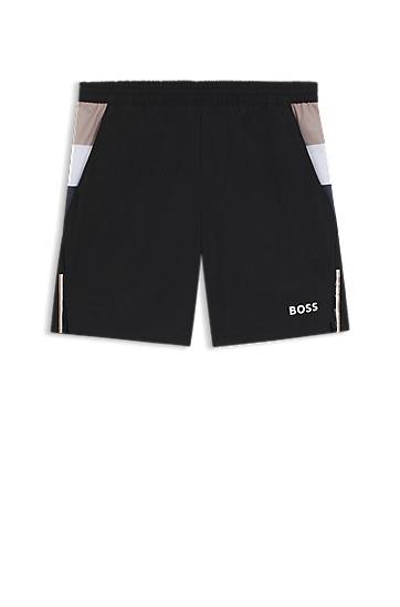 Shorts BOSS Stretch Tennis Shorts with Moisture Management Svart | 50541370