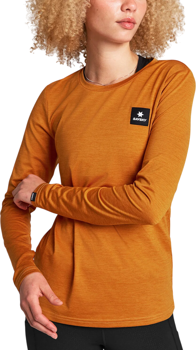 T-shirt Saysky Reflective Logo Pace Long Sleeve Orange | owrls20c4008-owrls20c4008, 0