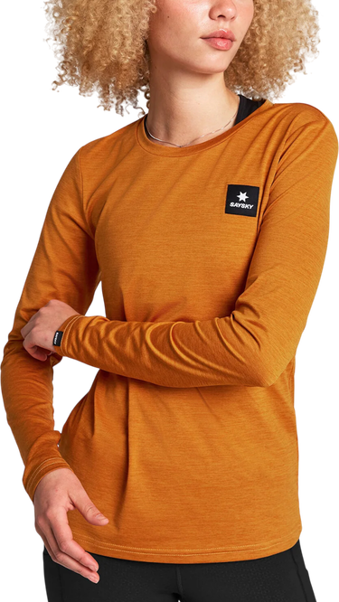 T-shirt Saysky Reflective Logo Pace Long Sleeve Orange | owrls20c4008-owrls20c4008, 0