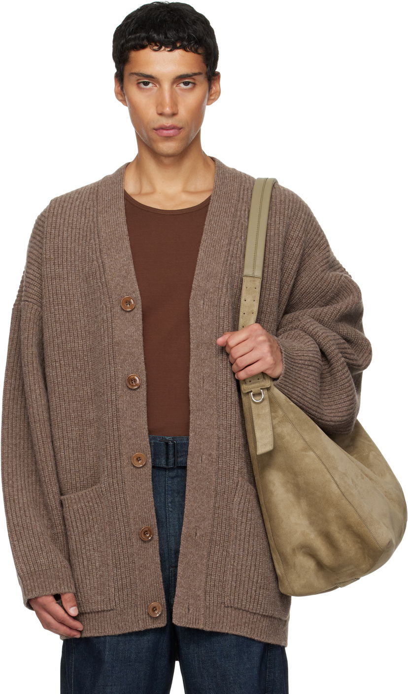 Sweater LEMAIRE Lemaire Cardicoat Knit Cardigan Brun | CO1139 LK107