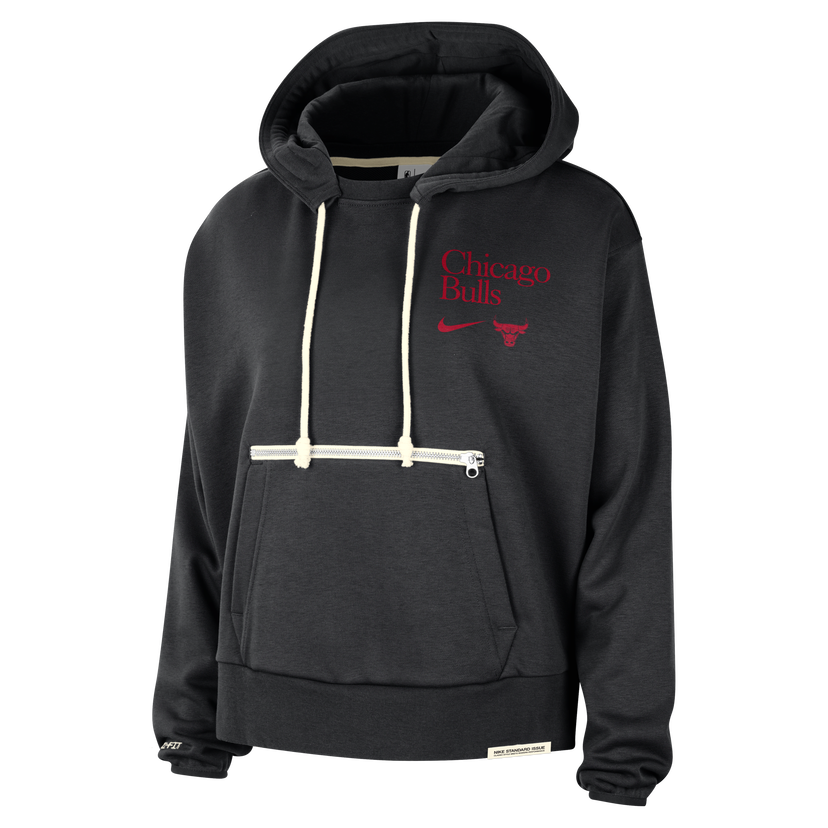 Sweatshirt Nike Dri-FIT NBA Chicago Bulls Standard Issue Hoodie Svart | FD8887-010