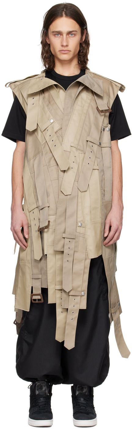 Väst Junya Watanabe Sleeveless Coat Beige | WM-V005-051