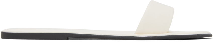 Klä The Row The Row Leather Beach Slides Vit | F1386-SPN60, 0