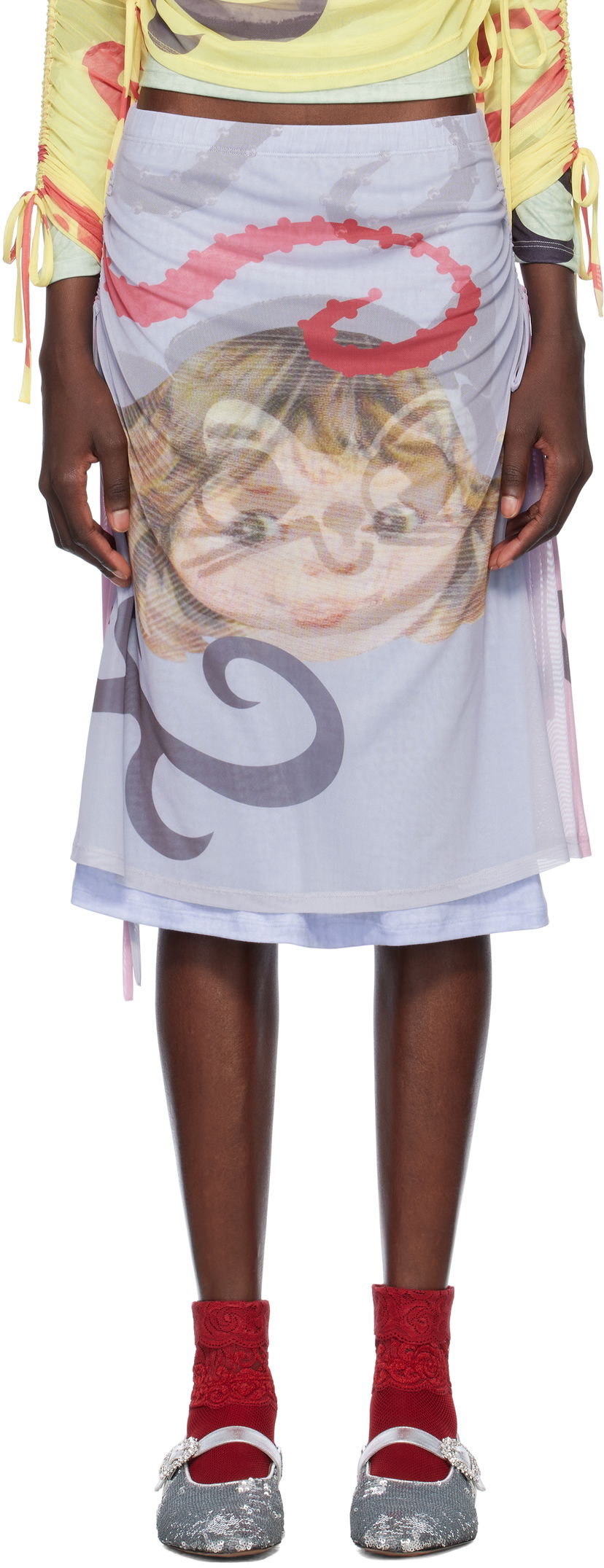 Kjol Chopova Lowena Chopova Lowena Sam Cat Ballast Midi Skirt Flerfärgad | 3263
