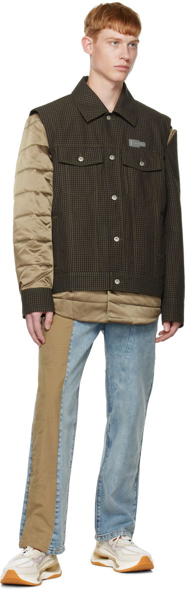 Jacka Feng Chen Wang Feng Chen Wang Layered Jacket Brun | FMF14JK22, 4