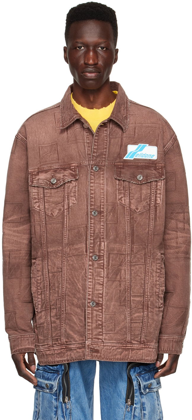 Jacka We11done We11done Denim Trucker Jacket Brun | WD-DJ1-22-366-U-BR