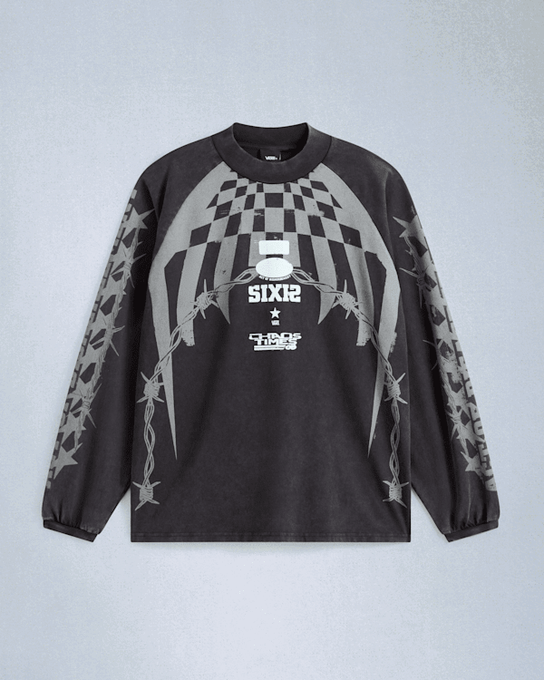T-shirt Vans Act Of Disagreement Hazard Long Sleeve T-Shirt Svart | VN000RPWBLK
