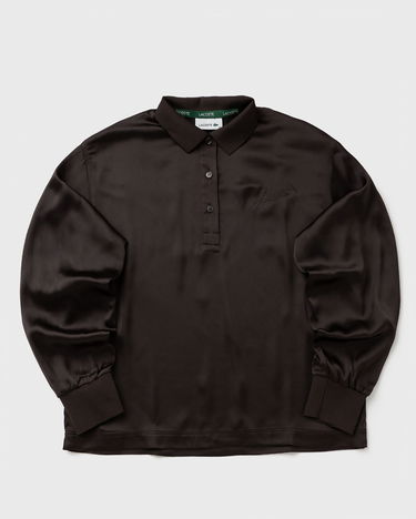 Polotröja Lacoste Satin-Finish Long-Sleeve Polo Shirt Brun | CF5442-SKB, 1