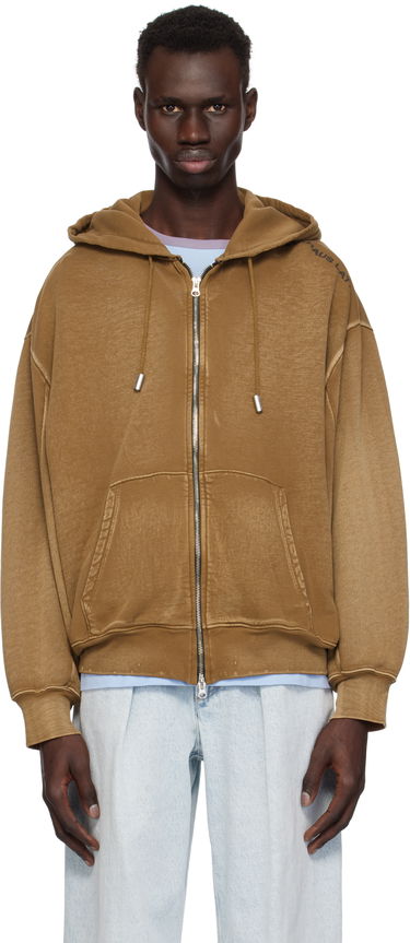 Sweatshirt Eckhaus Latta Eckhaus Latta Zip-Up Hoodie Brun | 1103-EL-PS25-B - BISON, 0