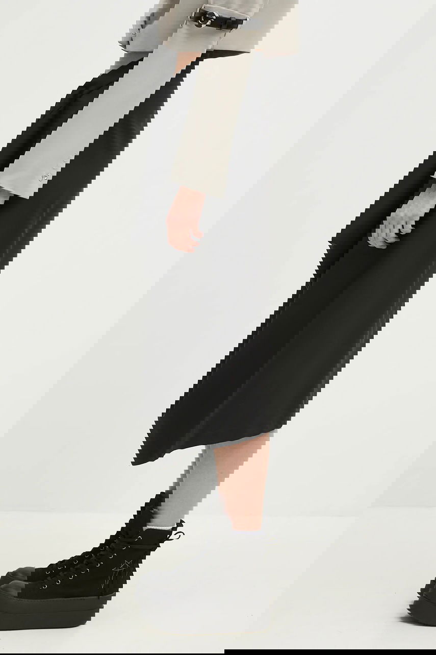 Kjol KENZO Kenzo Midi A-Line Draped Skirt Svart | FF52JU3149RA.99, 1