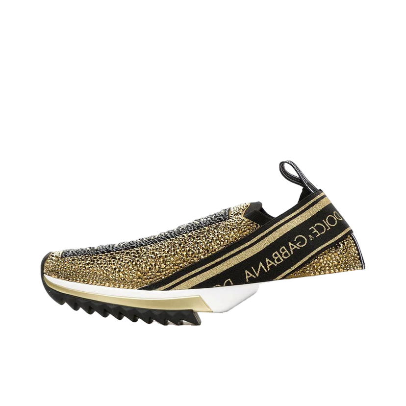 Sneakers och skor Dolce & Gabbana Sorrento Slip On Gold Crystal W Grön | CK1644AZ293