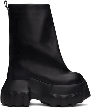 Kläder Rick Owens Rick Owens Hollywood Flared Mega Tractor Boots Svart | RU01E5864 LOO, 0