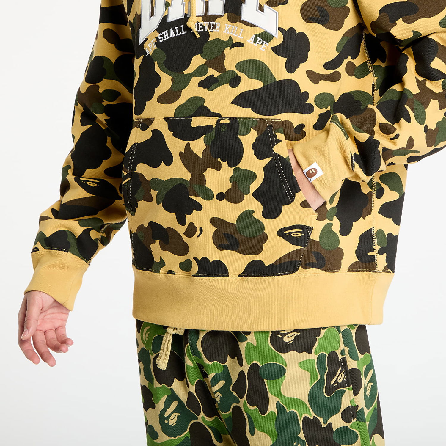 Sweatshirt BAPE Camo Pullover Hoodie Gul | 001PPK801008M YEL, 1