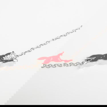 Halsband BILLIONAIRE BOYS CLUB Icecream Running Dog Chain Necklace Metallisk | IC25272 Silver/ Red, 1